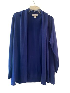 Sag Harbor - Cobalt Open-Front Cardigan 1X